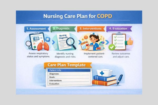 Learn how to create a nursing care plan for COPD with clear diagnoses, interventions, examples, and a practical template for students.