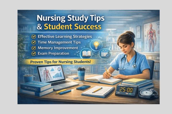 Nursing student studying with effective study tips and tools