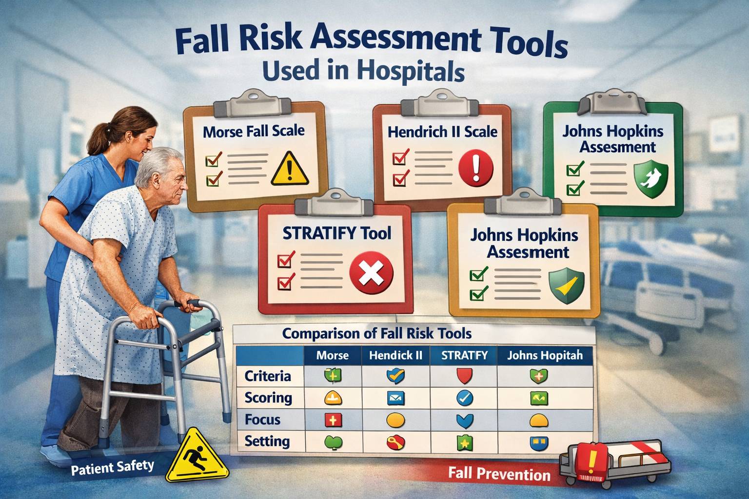 Fall Risk Assessment Tools Used in Hospitals