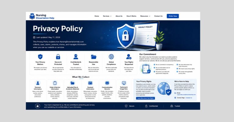 Privacy Policy | Nursing Dissertation Help
