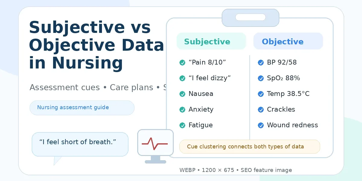 Subjective vs Objective Data Nursing